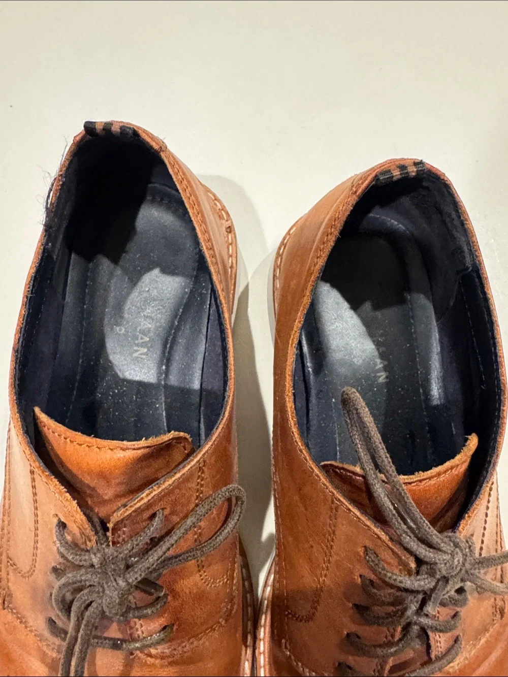 Cole Haan Men's Brown Leather Derby Oxfords